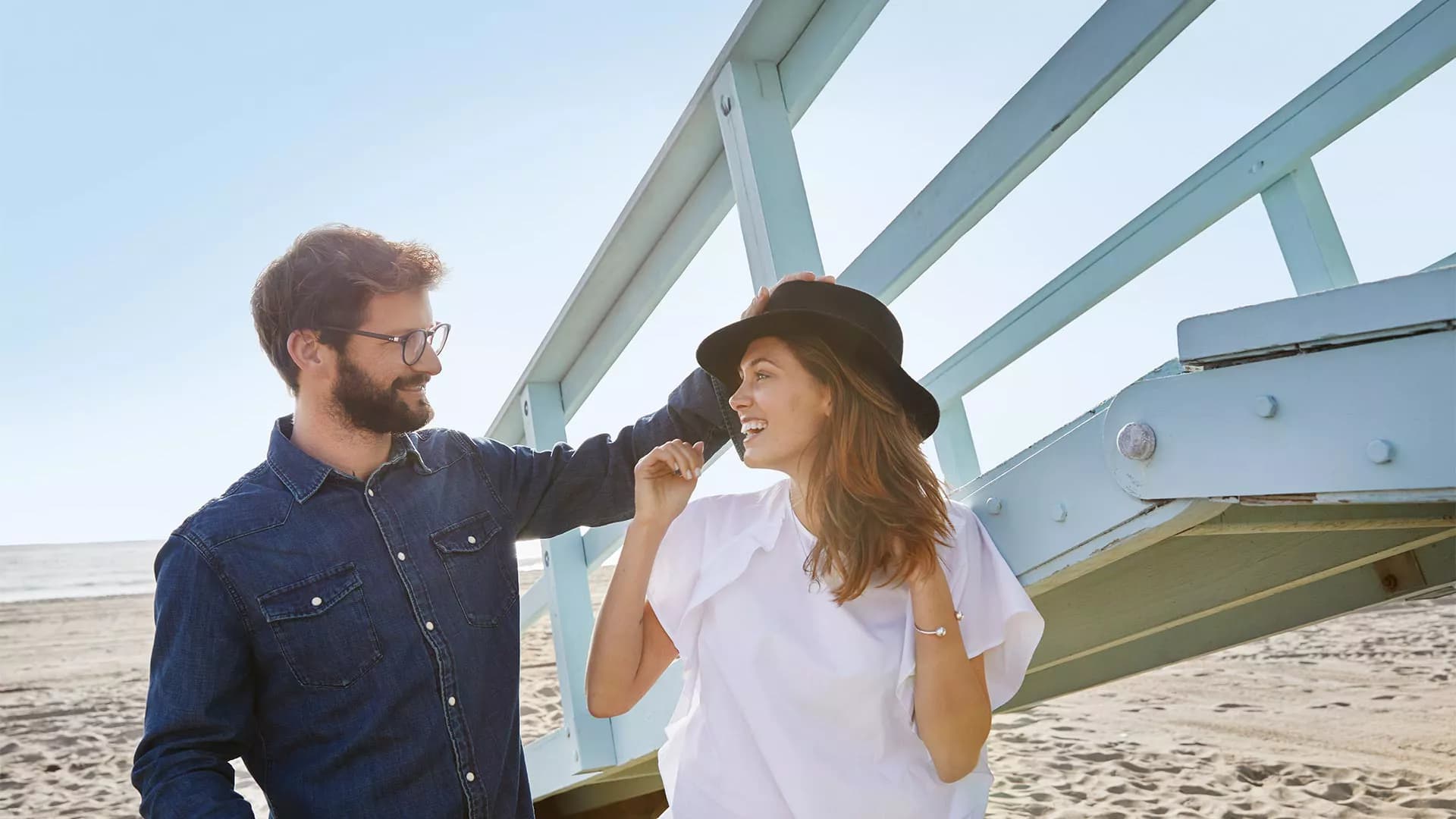 Pareja en la playa